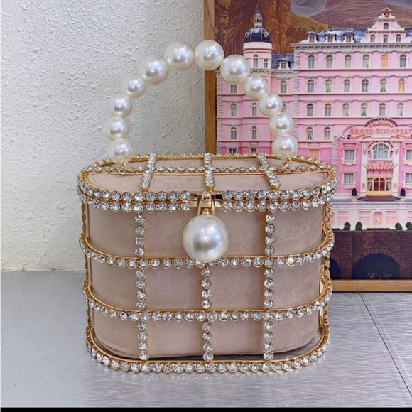 Rhinestone pearls bag - Picture 2 of 3